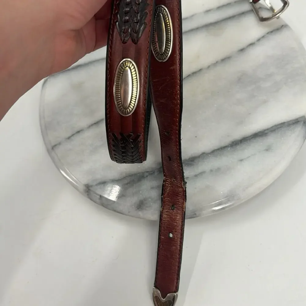 Fossil concho leather belt size 42